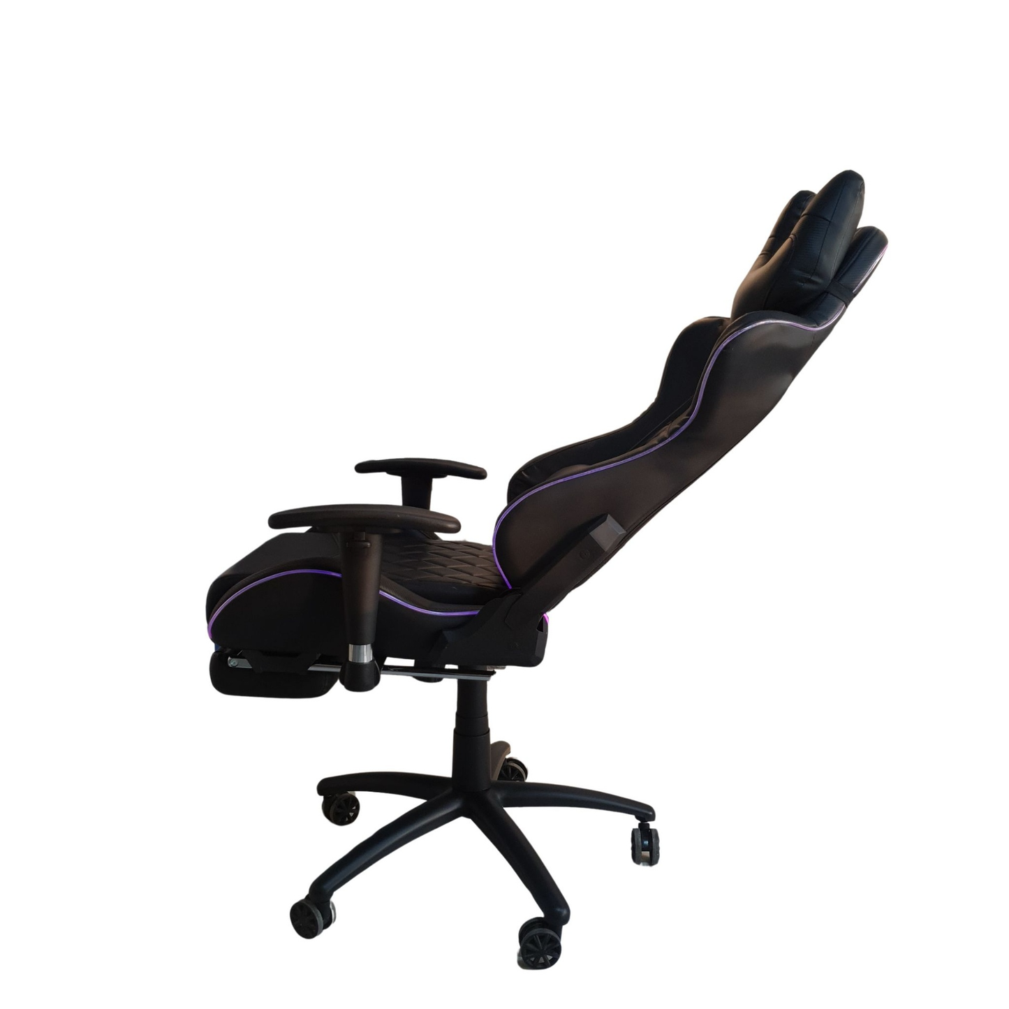 SILLA GAMER NEGRA RGB ERGONOMICA PREMIUM